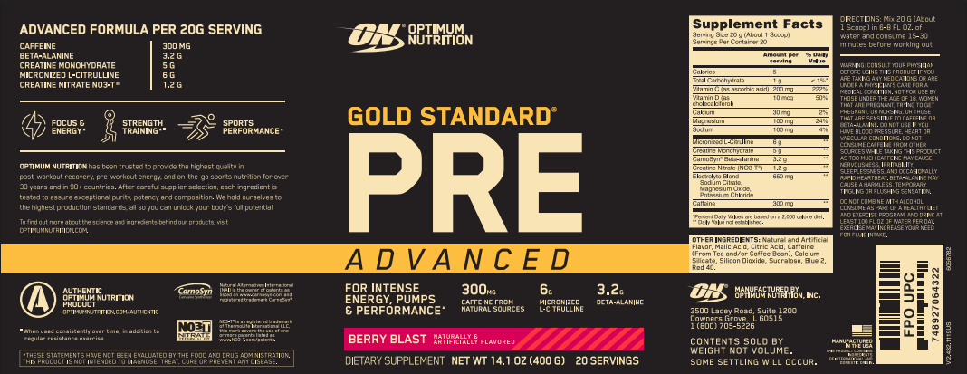 Optimum: Gold Standard Advanced PRE