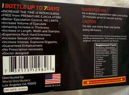 Hard 20,000 Liquid Shot Male