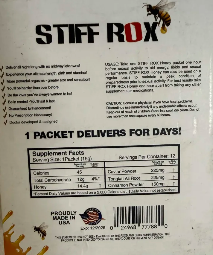 Stiff Roxx White Honey, Male