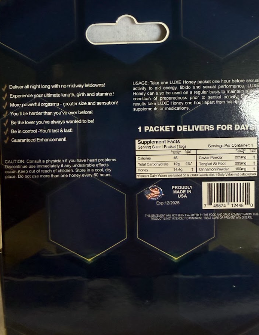 Luxe Honey Sachet Male