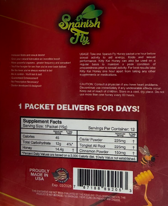 Spanish Fly: Honey -Red Pack Female