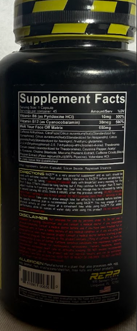 Repp Sports: Raze 3 LX, 90 Capsules