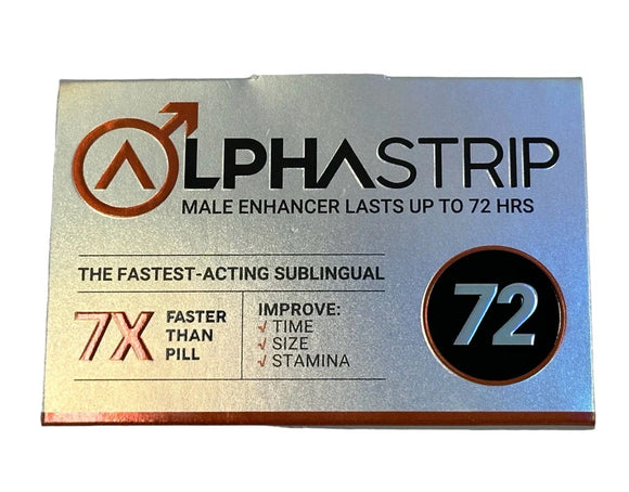 Alpha Strip 7X, 72hrs Male Enhancement (1 Strip-Orange)