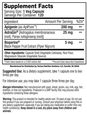 SNS: Apigenin XT, 120 Capsules