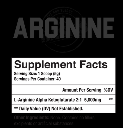 Axe & Sledge: Arginine 200 Grams