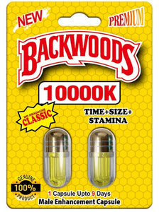 Backwoods 10000K Yellow Male Enhancement Double Capsule