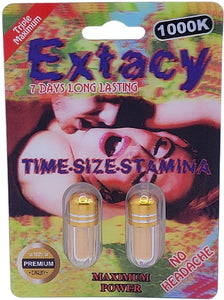 Extacy 1000K Double Capsule Male Enhancement