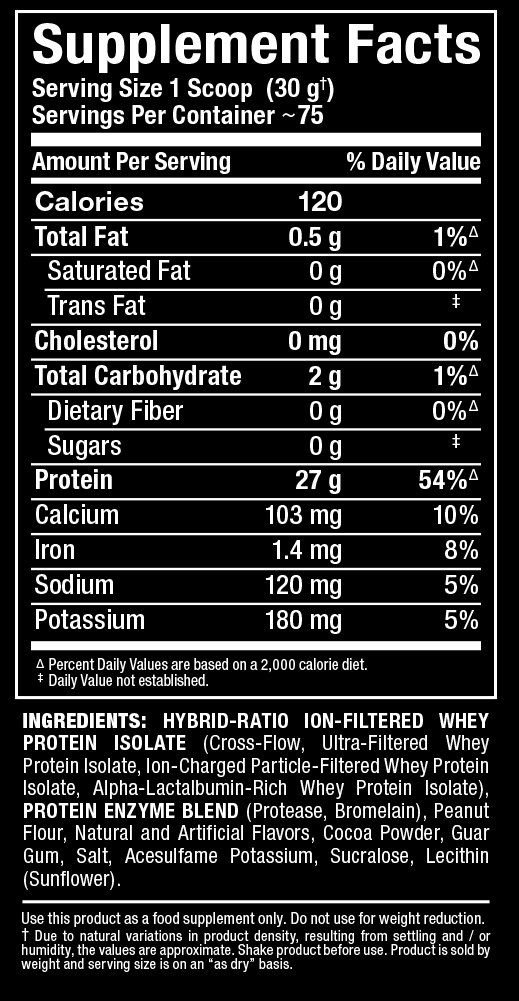 Allmax: IsoFlex 5lb Supplement Facts