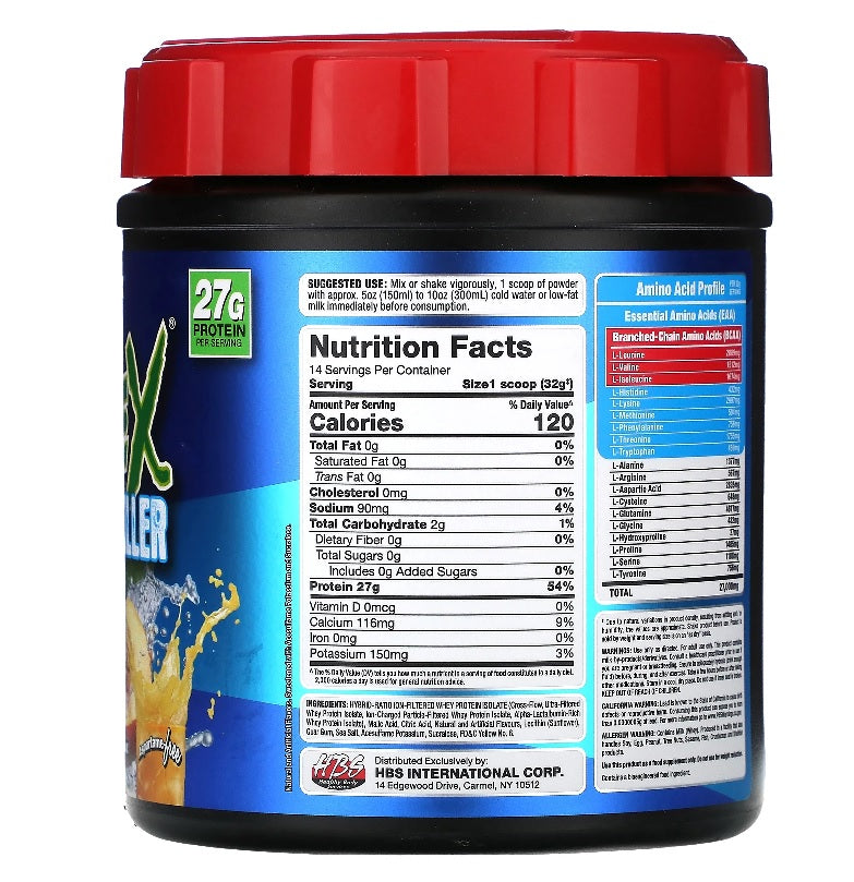 Allmax: IsoFlex Chiller 1lb Citrus Peach Sensation Nutrition Facts