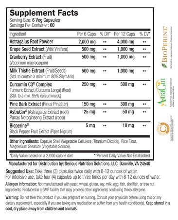 SNS: Kidney Assist XT, 180 Capsules