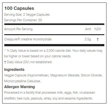 MuscleTech: 100% Creatine, 100 Capsules