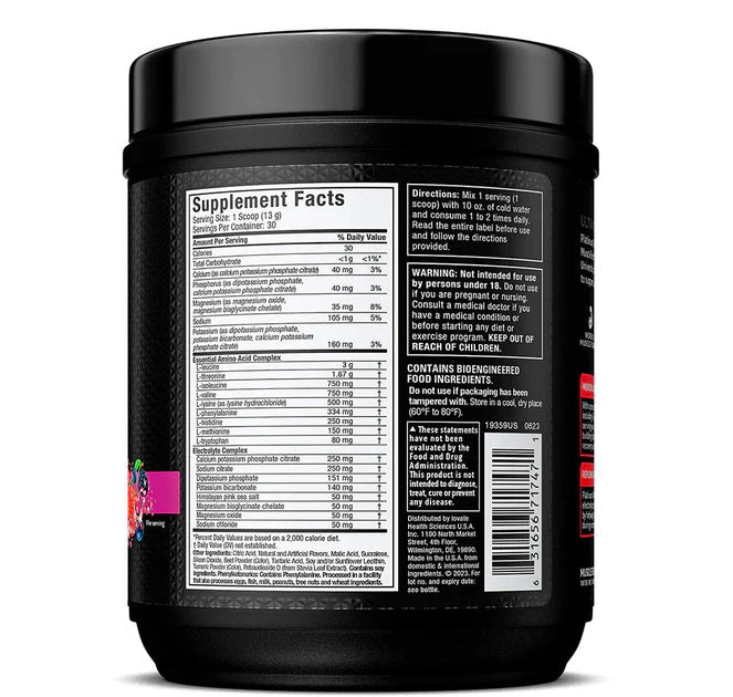 MuscleTech: Platinum 100% EAA+
Nutritional Facts