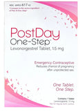 PostDay One-Step, Emergency Contraceptive