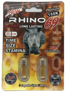 Rhino69 Platinum 150K Male Enhancement