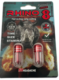 Rhino: 8 Platinum 2000k Double, Male Enhancement