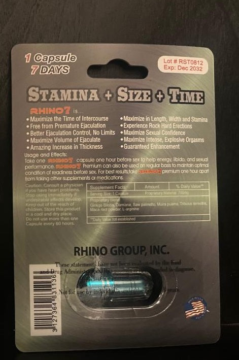 Rh1n0 7 Fast Acting Long Lasting 500K Male