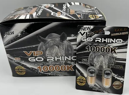 Rhino: VIP Go 10000k Male Enhancement Double Capsule