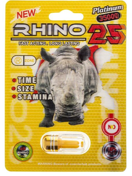 Rhino 25 Platinum 35000 Male Enhancement