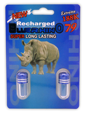 Rhino: 79 Recharged Blue Extreme 188k, Double Capsule