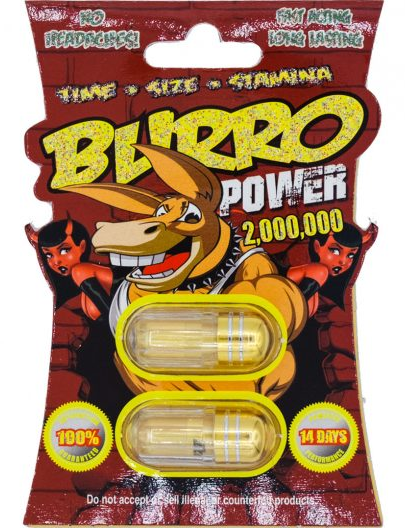 Burro: Power 2,000,000 Double Capsule, Male Enhancement