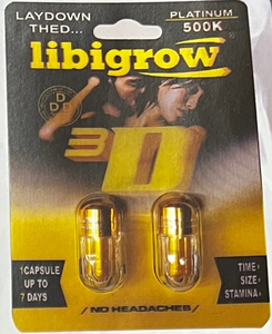 Libigrow: 3D Platinum 500k Double Capsule Male Enhancement
