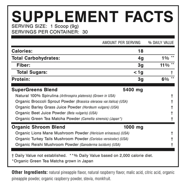 Myogenix: Myovite Super Greens, Berry Tropical