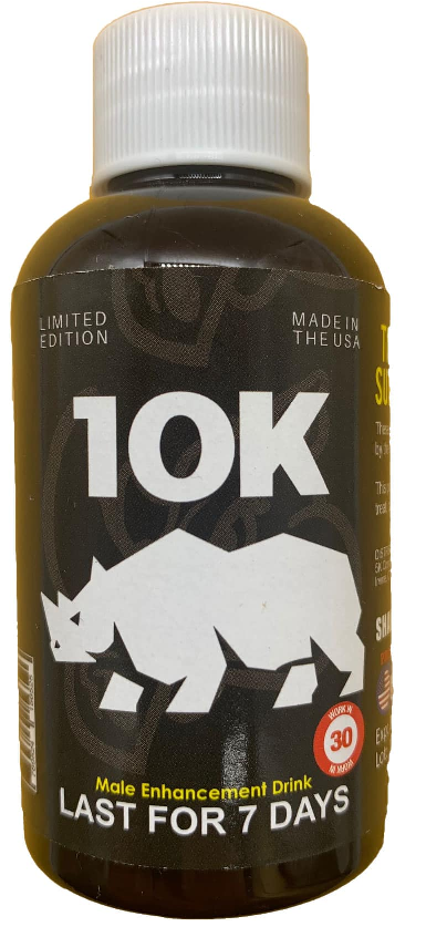 Rhino: 10k Male Enhancement Shot, Black Bottle