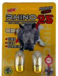 Rhino 25 Platinum 35000 Double Capsule