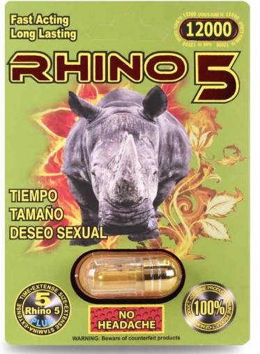 Rhino: Rhino 5 12000, Male Enhancement