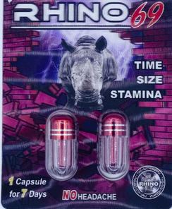 Rhino: 69 Extreme 120000 Double Capsule Male Enhancement
