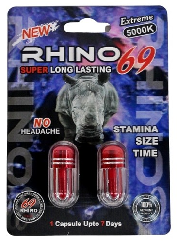 Rhino: 69 Extreme 5000k Double, Male Enhancement