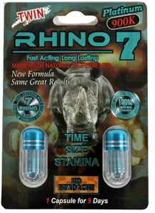 Rhino: Rhino 7 Platinum 900k Twin, Male Enhancement