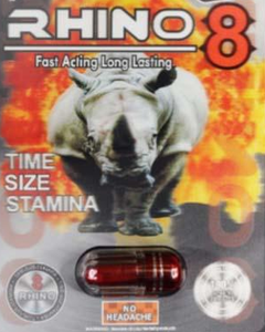 Rhino 8 Platinum 50000 Male Enhacement Gray