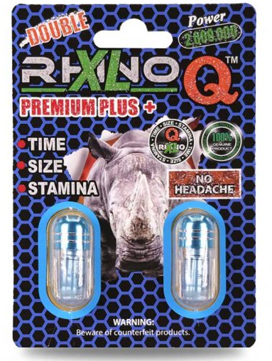 Rh1n0: XL Q Premium Plus 2,000,000, Double Capsule