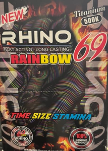 Rhino: Rainbow Titanium 500k Male Enhancement