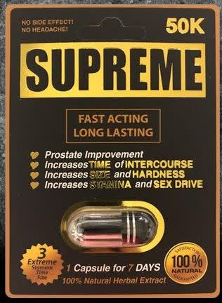 Supreme Black 50k Male enhance
